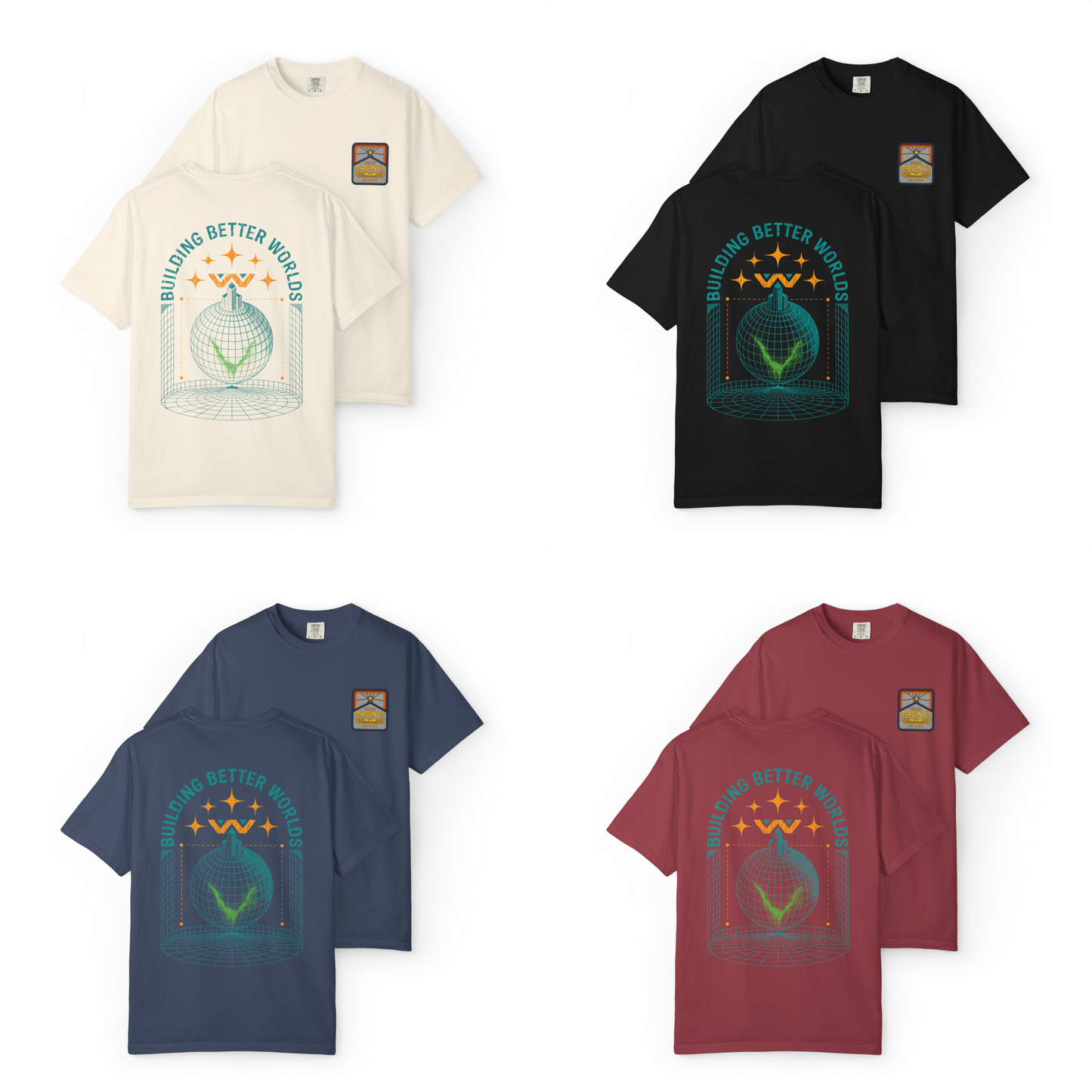 'BUILDING BETTER WORLDS' Double-Sided Tee