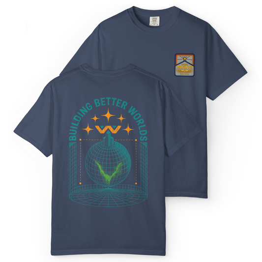 'BUILDING BETTER WORLDS' Double-Sided Tee