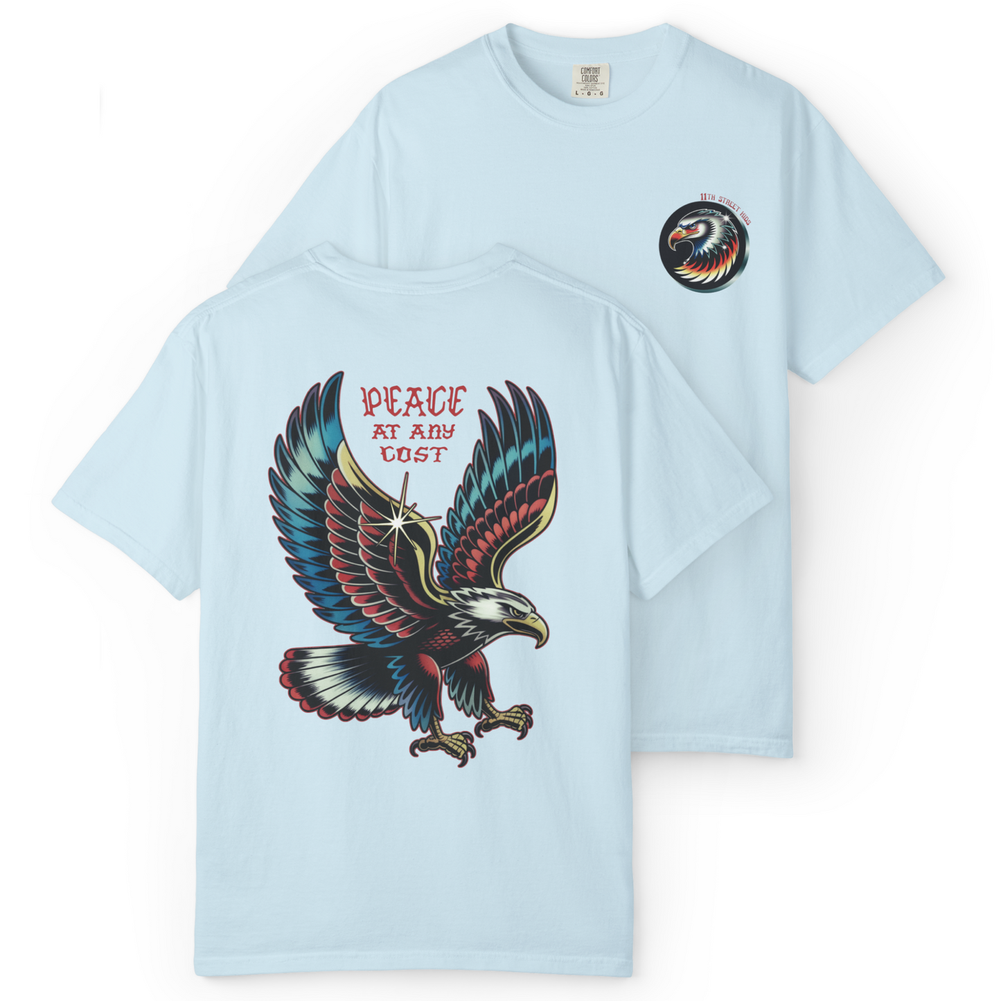 'PEACE EAGLE' Double Sided Tee